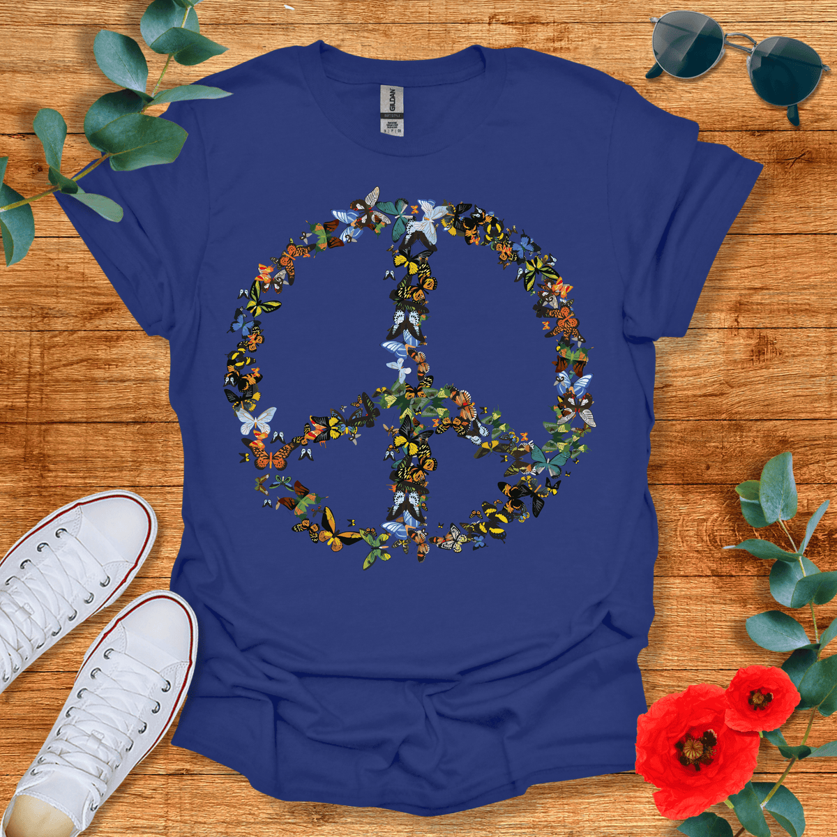 Butterfly Peace T-Shirt - Nature Lover Graphic Tee - Gift for Nature Lovers - Unisex