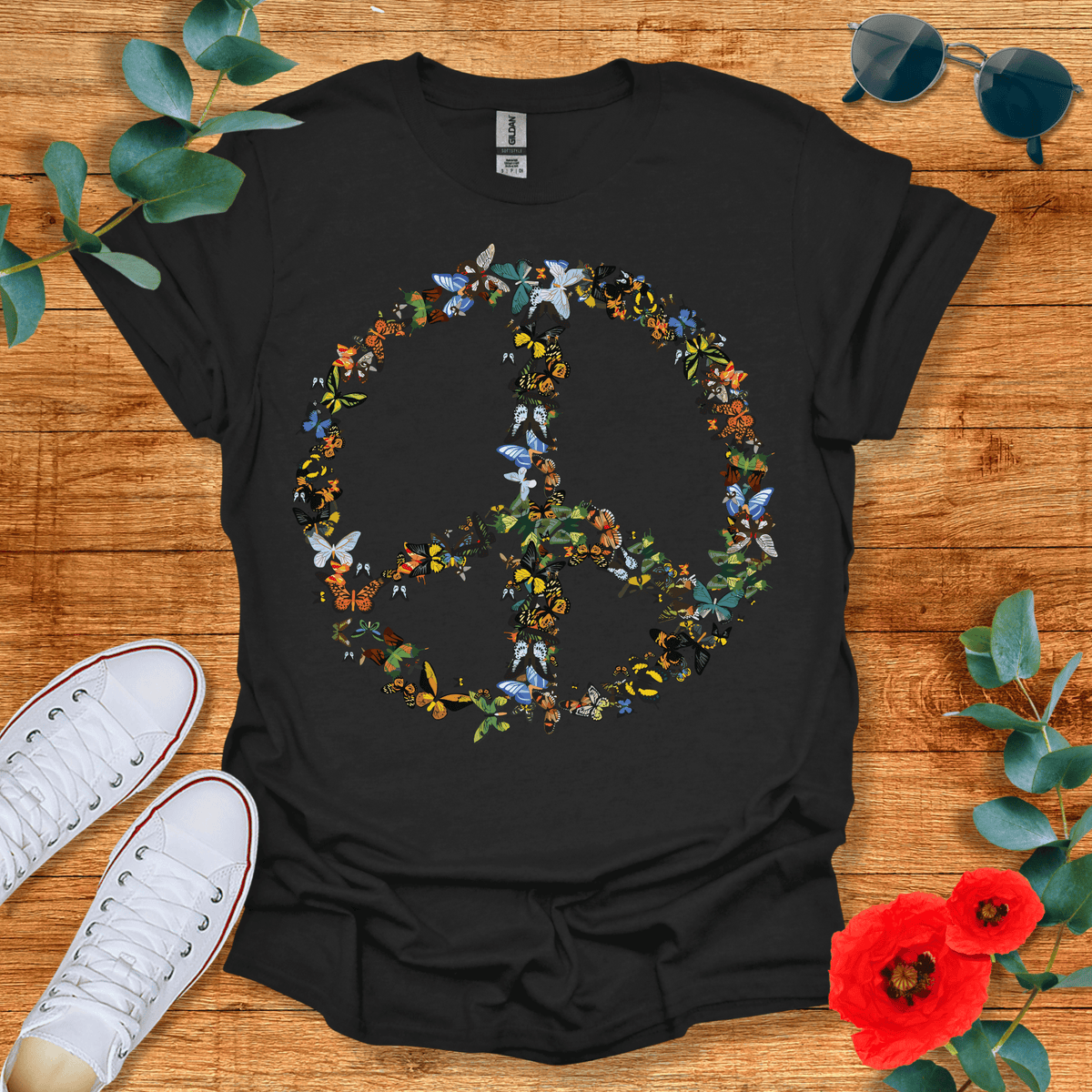Butterfly Peace T-Shirt - Nature Lover Graphic Tee - Gift for Nature Lovers - Unisex