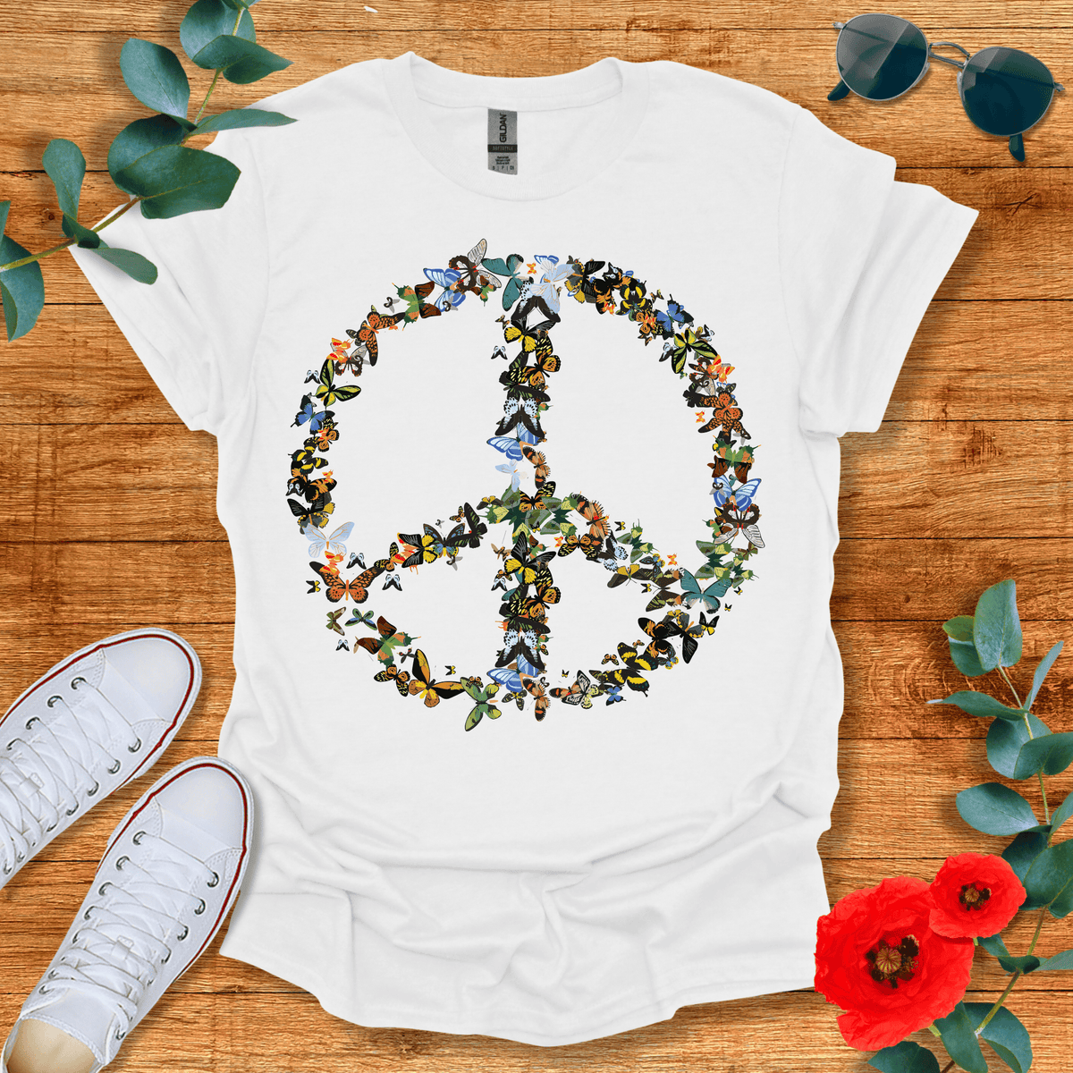 Butterfly Peace T-Shirt - Nature Lover Graphic Tee - Gift for Nature Lovers - Unisex