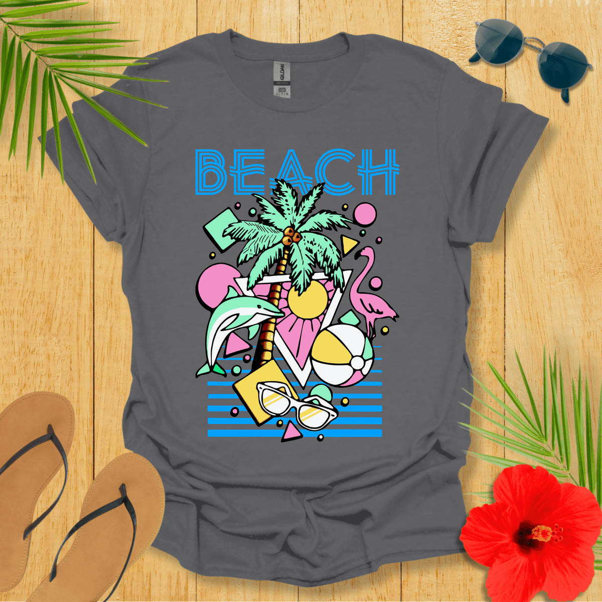 80s Beach T-Shirt - Nature Lover Graphic Tee - Gift for Nature Lovers - Unisex