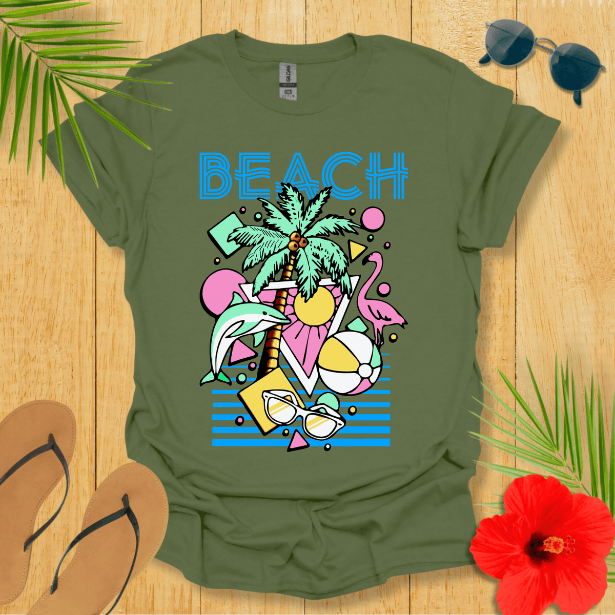 80s Beach T-Shirt - Nature Lover Graphic Tee - Gift for Nature Lovers - Unisex