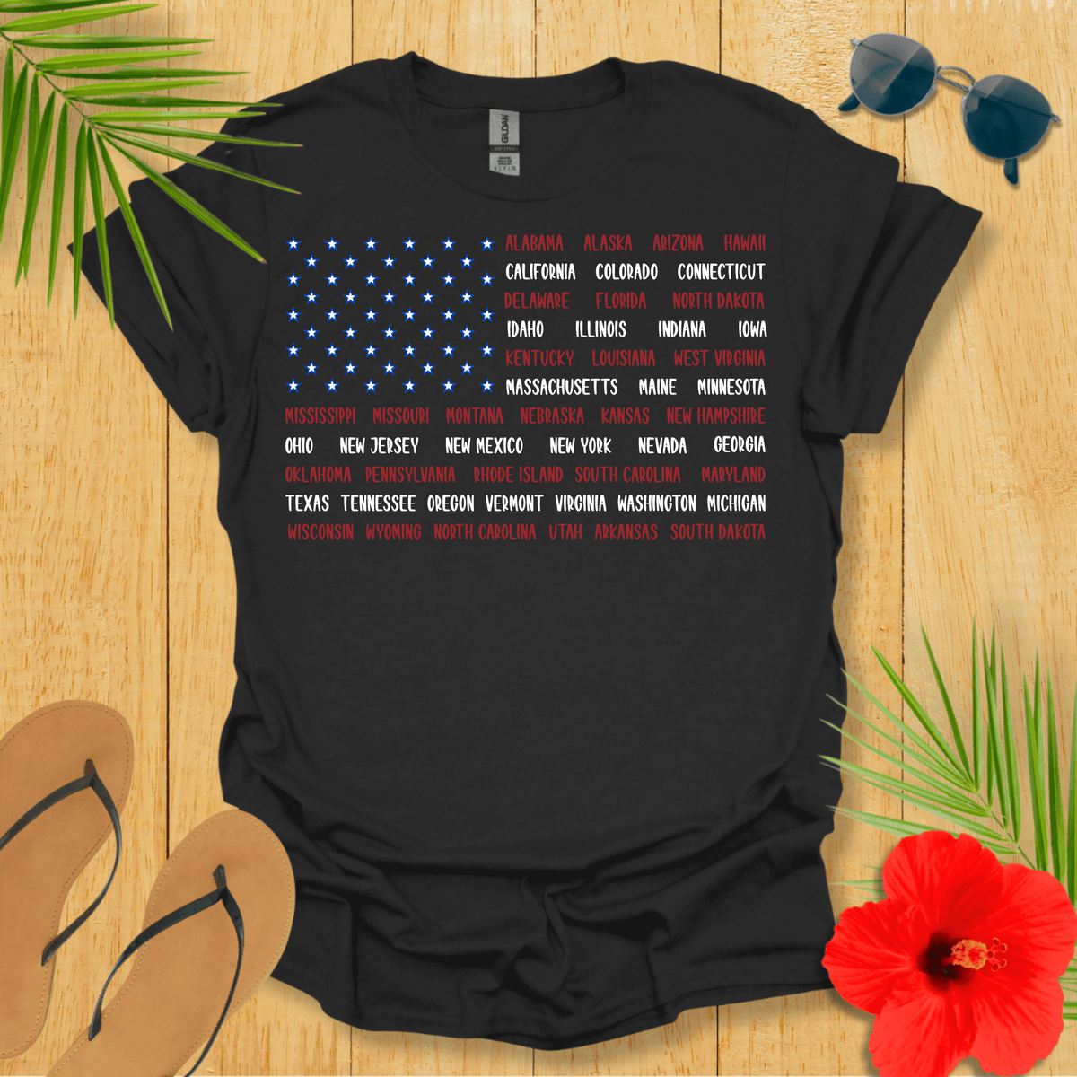 50 States T-Shirt - Nature Lover Graphic Tee - Gift for Nature Lovers - Unisex