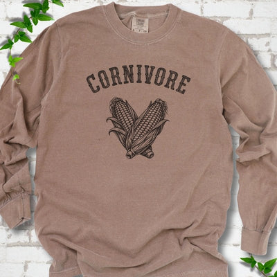 Cornivore Sweet Corn Long Sleeve T-Shirt - Plant Lover Graphic Tee - Gift for Plant Lovers - Unisex