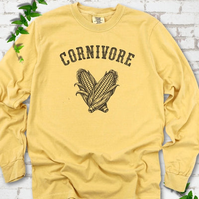 Cornivore Sweet Corn Long Sleeve T-Shirt - Plant Lover Graphic Tee - Gift for Plant Lovers - Unisex