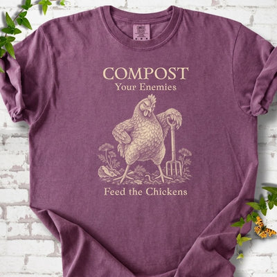 Feed The Chickens T-Shirt - Plant Lover Graphic Tee - Gift for Plant Lovers - Unisex