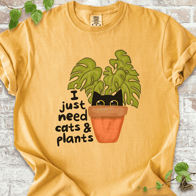 Need Cats & Plants T-Shirt - Graphic Tee - Gift for Plant Lovers - Unisex