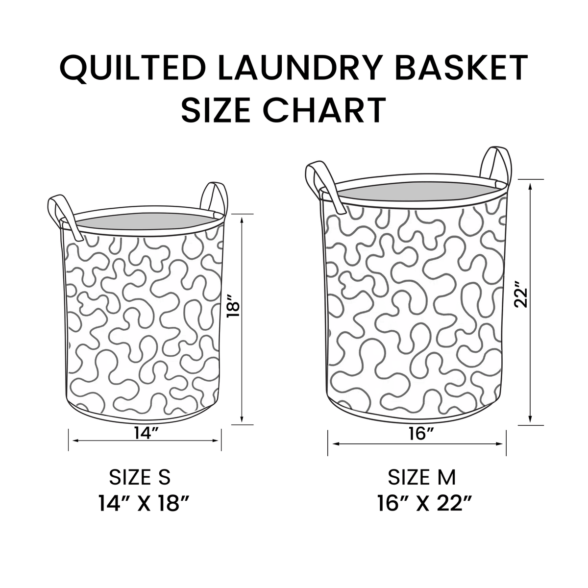 Petal Soar Quilted Laundry Basket - Fabric Laundry Hamper - Housewarming Gift for Mom
