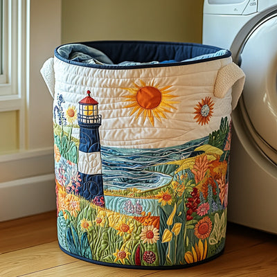 Beacon Glow Quilted Laundry Basket - Fabric Laundry Hamper - Housewarming Gift for Mom