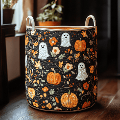 Haunted Leaves Quilted Laundry Basket - Fabric Laundry Hamper - Housewarming Gift for Mom