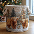 Highland Beauty Quilted Laundry Basket - Fabric Laundry Hamper - Housewarming Gift for Mom