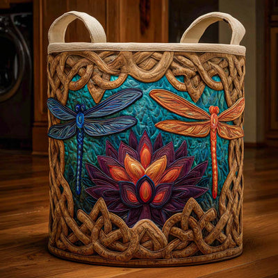 Fast Nymph Quilted Laundry Basket - Fabric Laundry Hamper - Housewarming Gift for Mom