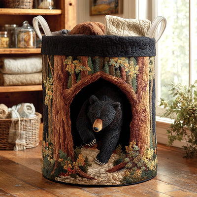 Timber Soul Quilted Laundry Basket - Fabric Laundry Hamper - Housewarming Gift for Mom