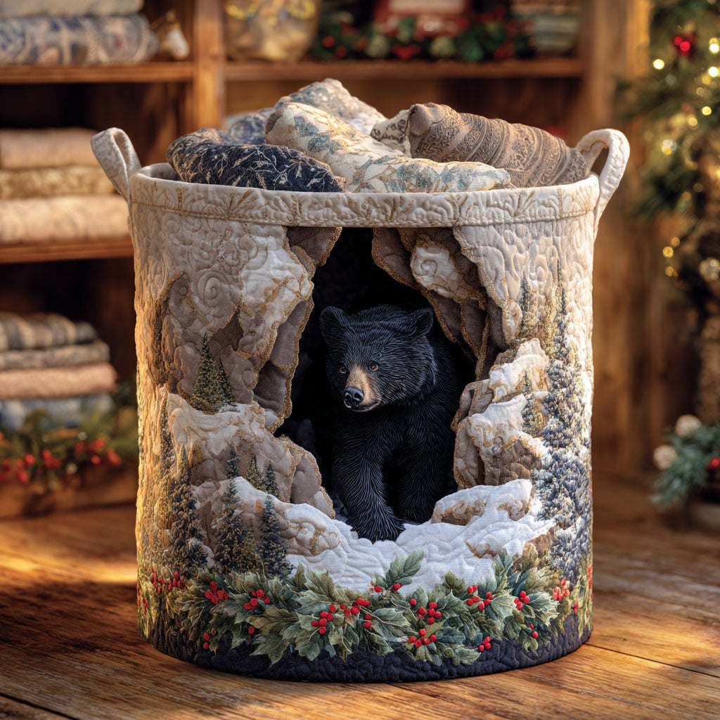 Echo Hollow Quilted Laundry Basket - Fabric Laundry Hamper - Housewarming Gift for Mom