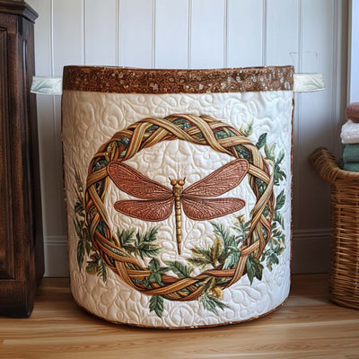 Glimmer Wings Quilted Laundry Basket - Fabric Laundry Hamper - Housewarming Gift for Mom