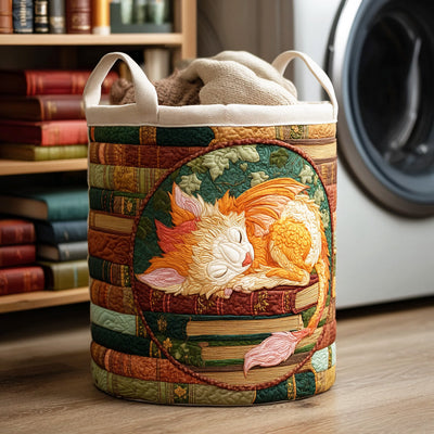 Dragon Spell Binding Quilted Laundry Basket - Fabric Laundry Hamper - Housewarming Gift for Mom