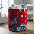 Alpine Village Glow Quilted Laundry Basket - Fabric Laundry Hamper - Housewarming Gift for Mom