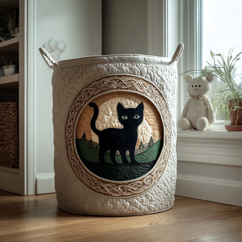 Nightfall Wanderer Quilted Laundry Basket - Fabric Laundry Hamper - Housewarming Gift for Mom