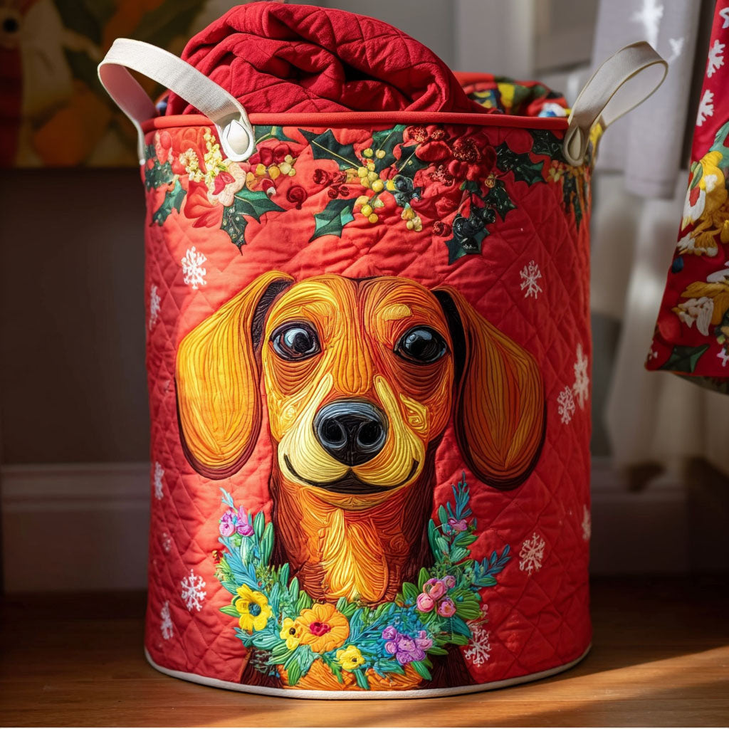 Winnie Joy Quilted Laundry Basket - Fabric Laundry Hamper - Housewarming Gift for Mom