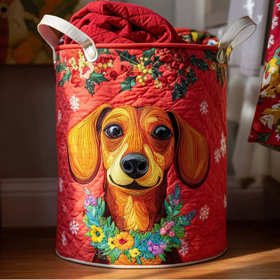 Winnie Joy Quilted Laundry Basket - Fabric Laundry Hamper - Housewarming Gift for Mom
