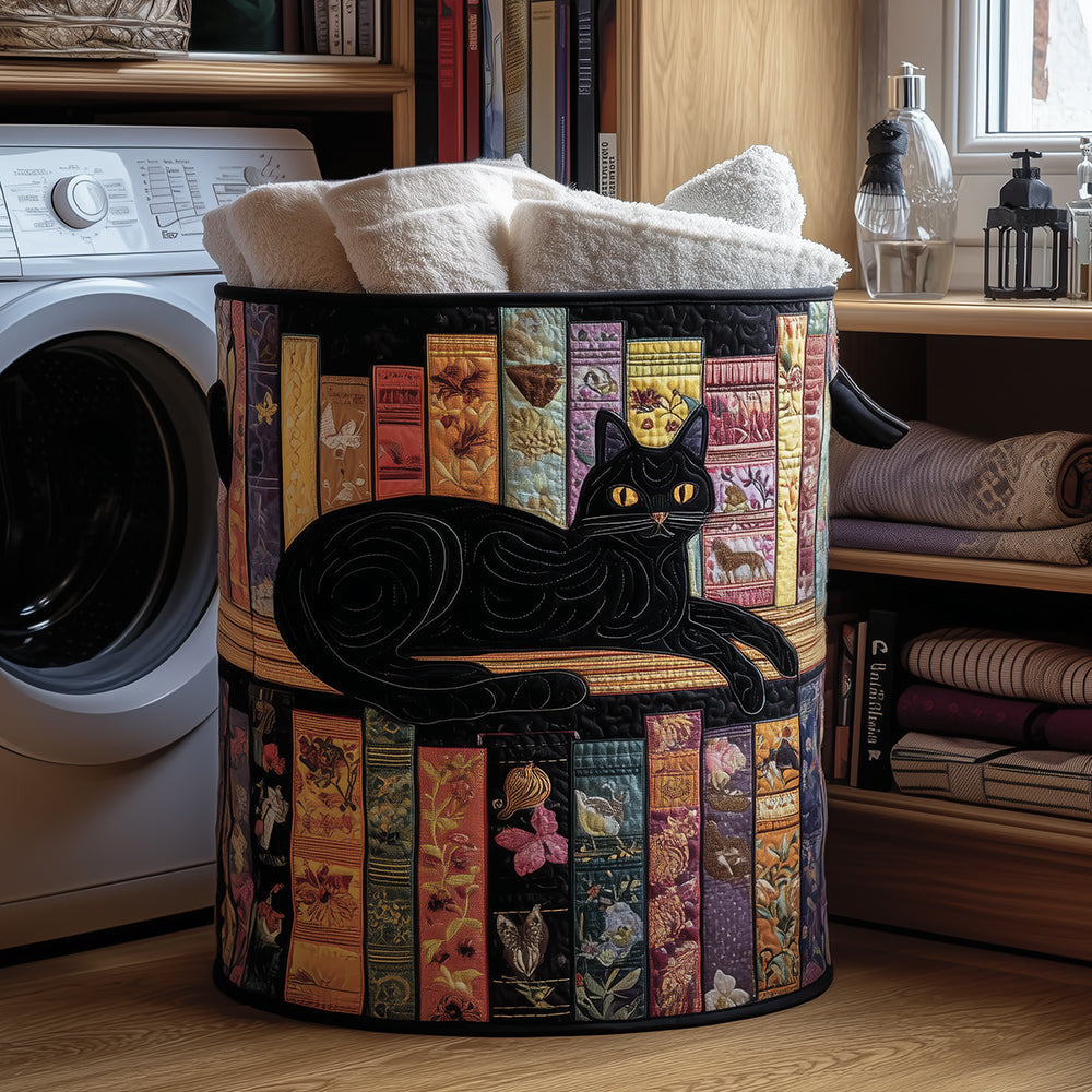 Whisker Wonderland Quilted Laundry Basket - Fabric Laundry Hamper - Housewarming Gift for Mom