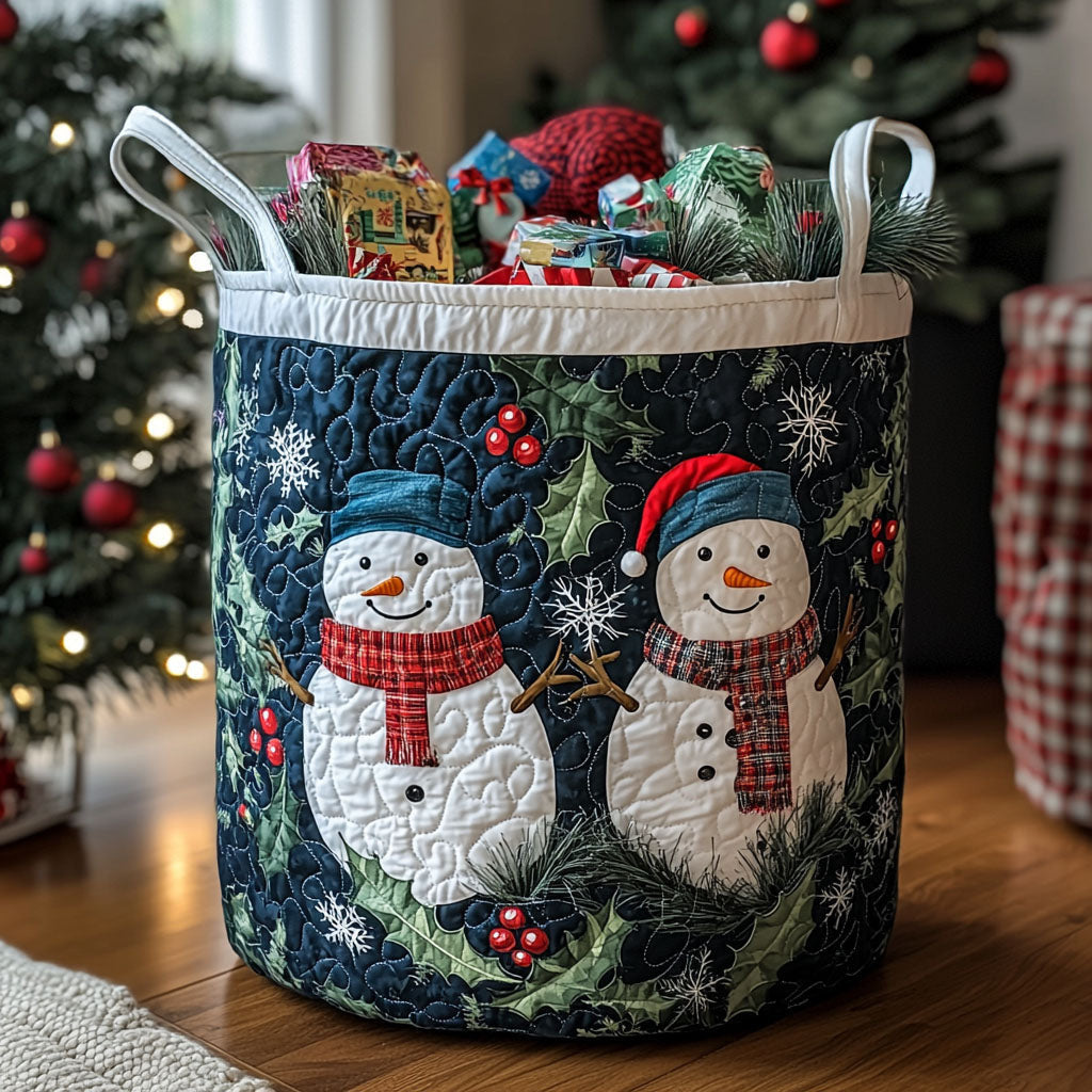 Frosted Magic Quilted Laundry Basket - Fabric Laundry Hamper - Housewarming Gift for Mom