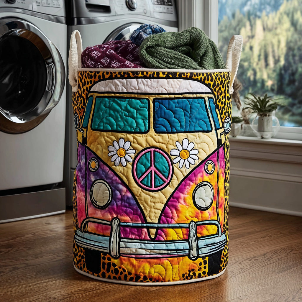 Freedom Trip Quilted Laundry Basket - Fabric Laundry Hamper - Housewarming Gift for Mom
