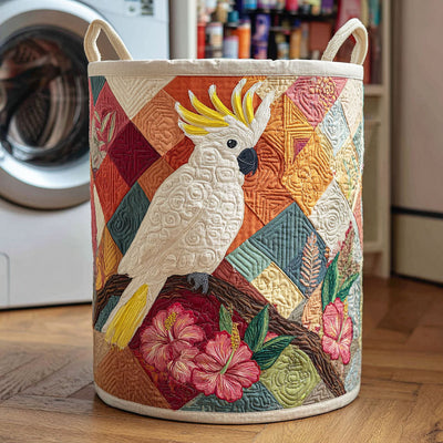 Exotic Sky Quilted Laundry Basket - Fabric Laundry Hamper - Housewarming Gift for Mom