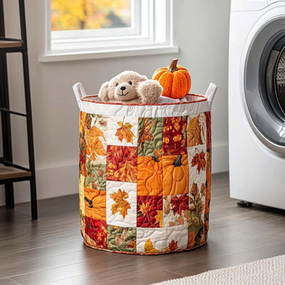 Sweater Joy Quilted Laundry Basket - Fabric Laundry Hamper - Housewarming Gift for Mom