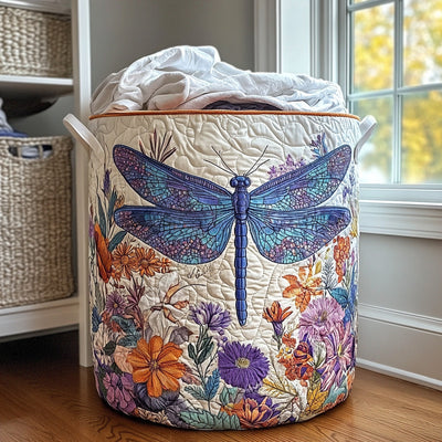 Garden Glider Quilted Laundry Basket - Fabric Laundry Hamper - Housewarming Gift for Mom