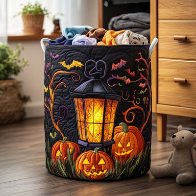 Fright Delight Quilted Laundry Basket - Fabric Laundry Hamper - Housewarming Gift for Mom