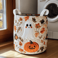 Ghost Path Quilted Laundry Basket - Fabric Laundry Hamper - Housewarming Gift for Mom