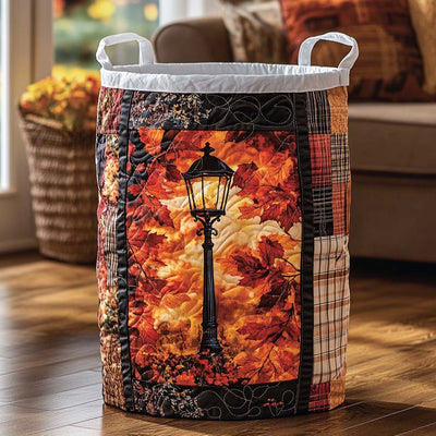 Lantern Path Quilted Laundry Basket - Fabric Laundry Hamper - Housewarming Gift for Mom