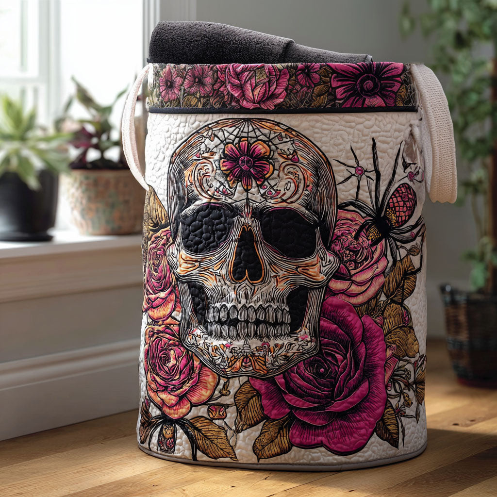 Viva el Recuerdo Quilted Laundry Basket - Fabric Laundry Hamper - Housewarming Gift for Mom