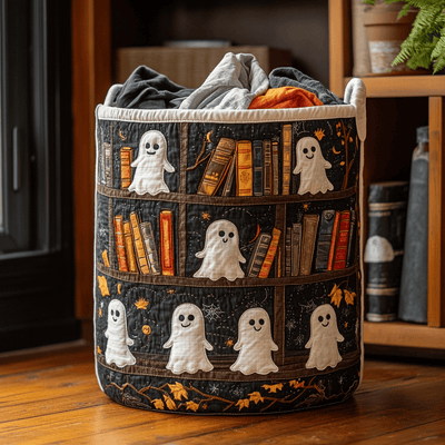 Spooky Woods Quilted Laundry Basket - Fabric Laundry Hamper - Housewarming Gift for Mom