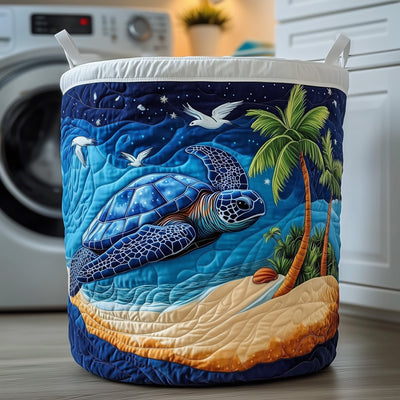 Night Turtle Quilted Laundry Basket GFTOXM190 Housewarming Gifts Gift For Mom
