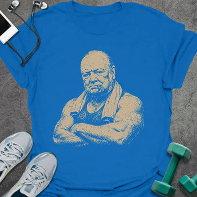 Churchill Pose T-Shirt Gift For Gym Lover