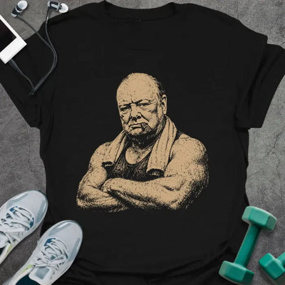 Churchill Pose T-Shirt Gift For Gym Lover