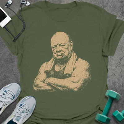 Churchill Pose T-Shirt Gift For Gym Lover