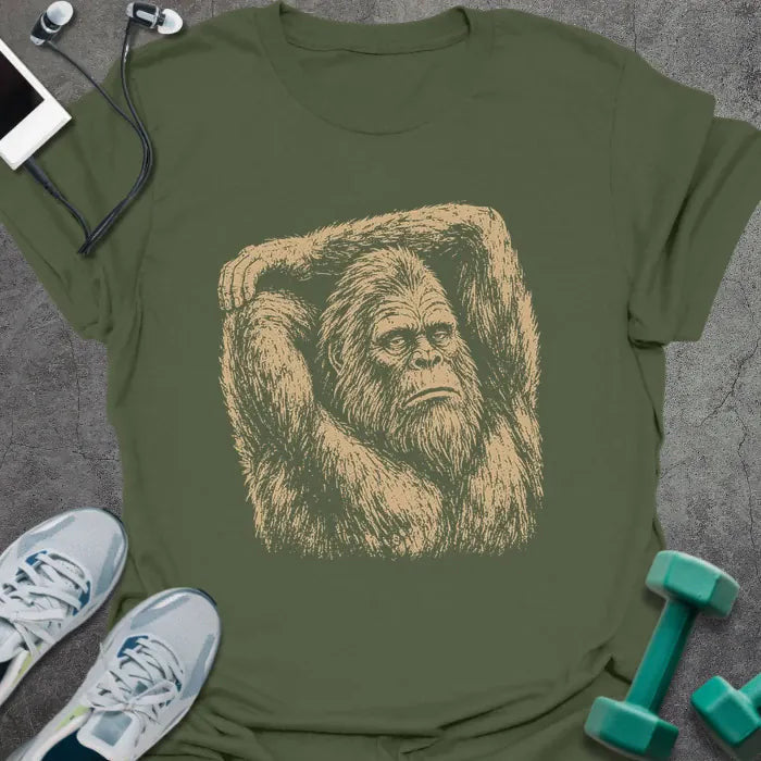 Bigfoot Stretch T-Shirt Gift For Gym Lover