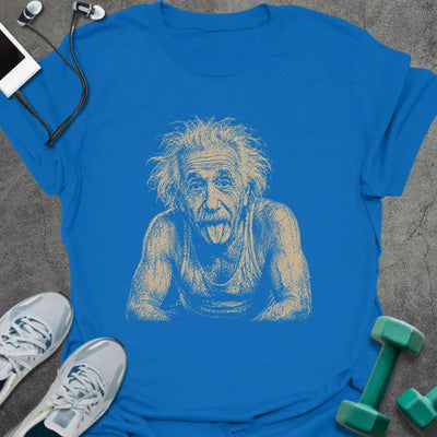 Einstein Exhausted T-Shirt Gift For Gym Lover