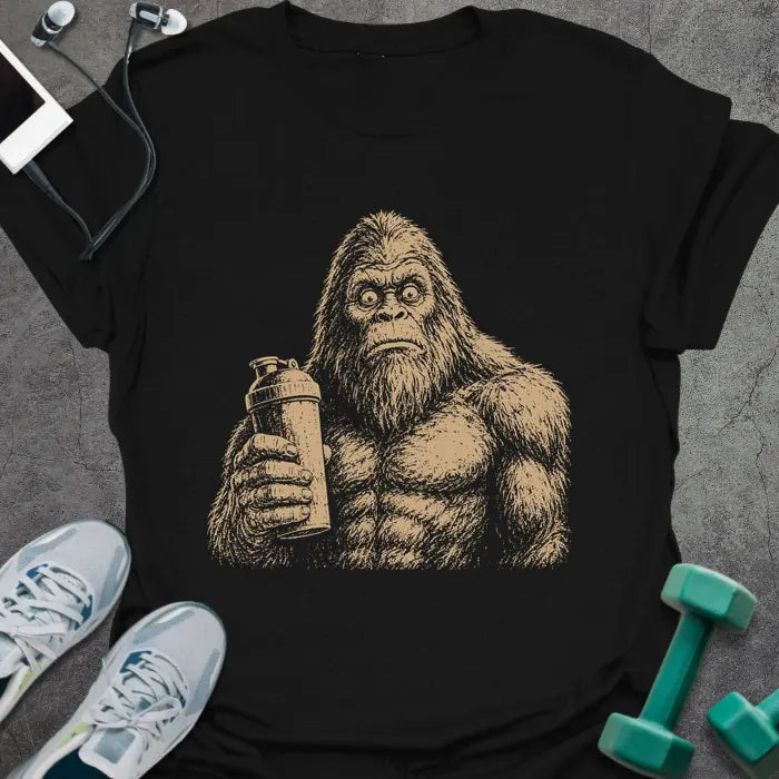 Buzzed Bigfoot T-Shirt Gift For Gym Lover