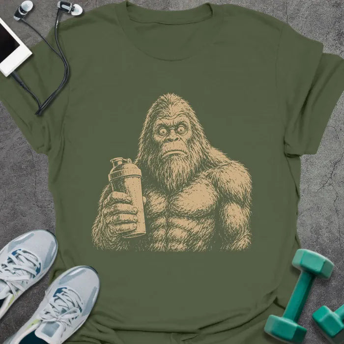 Buzzed Bigfoot T-Shirt Gift For Gym Lover