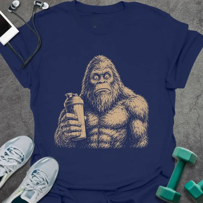 Buzzed Bigfoot T-Shirt Gift For Gym Lover