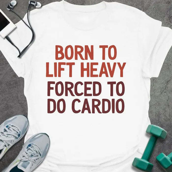 Forced Cardio T-Shirt Gift For Gym Lover