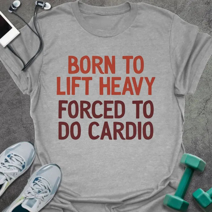 Forced Cardio T-Shirt Gift For Gym Lover