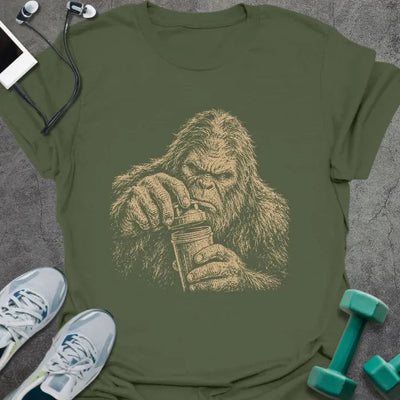 Bigfoot Struggle T-Shirt Gift For Gym Lover