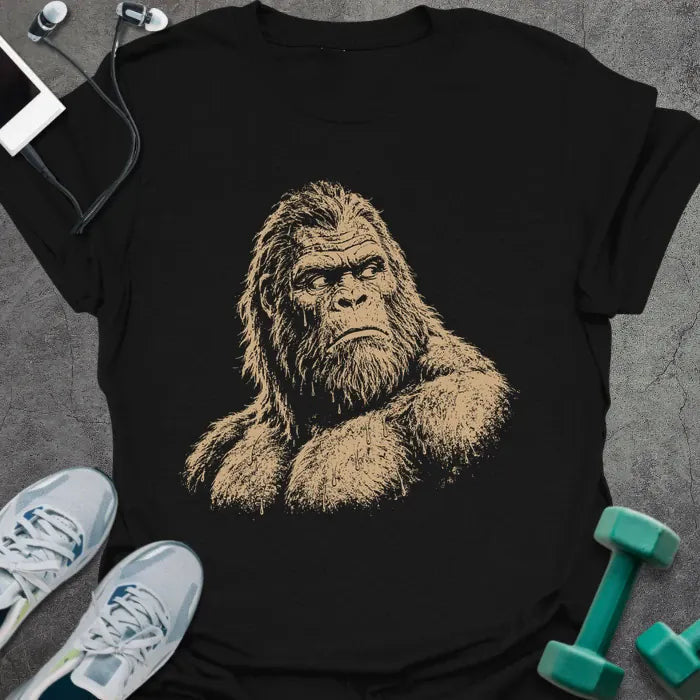 Bigfoot Glance T-Shirt Gift For Gym Lover
