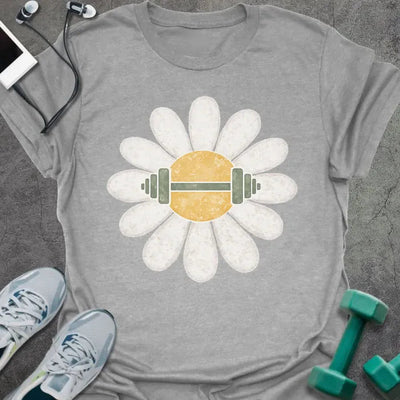 Daisy Barbell T-Shirt Gift For Gym Lover
