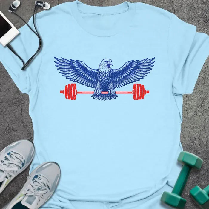 Eagle Barbell T-Shirt Gift For Gym Lover