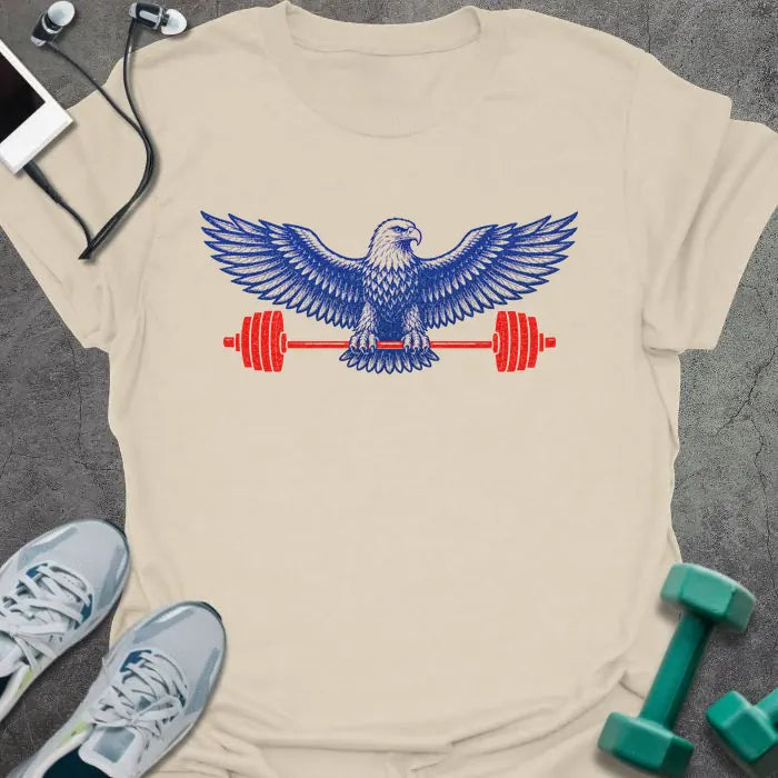 Eagle Barbell T-Shirt Gift For Gym Lover